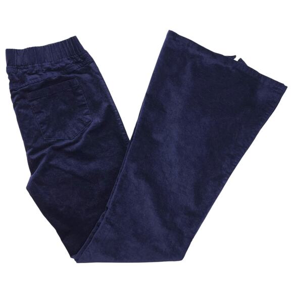 Umgee Pants Womens Large Navy Blue Flare Elastic Waist Pull On - Picture 1 of 13